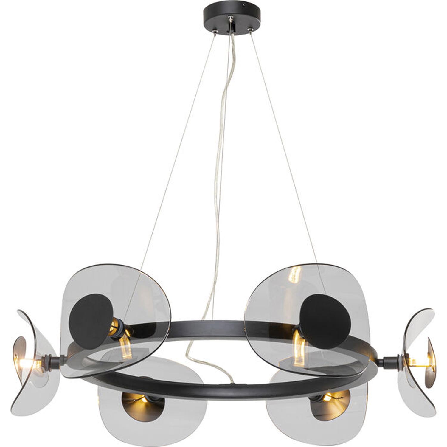 KARE DESIGN Mariposa taklampa - rökfärgat glas och svart stål (ÃƒËœ81)