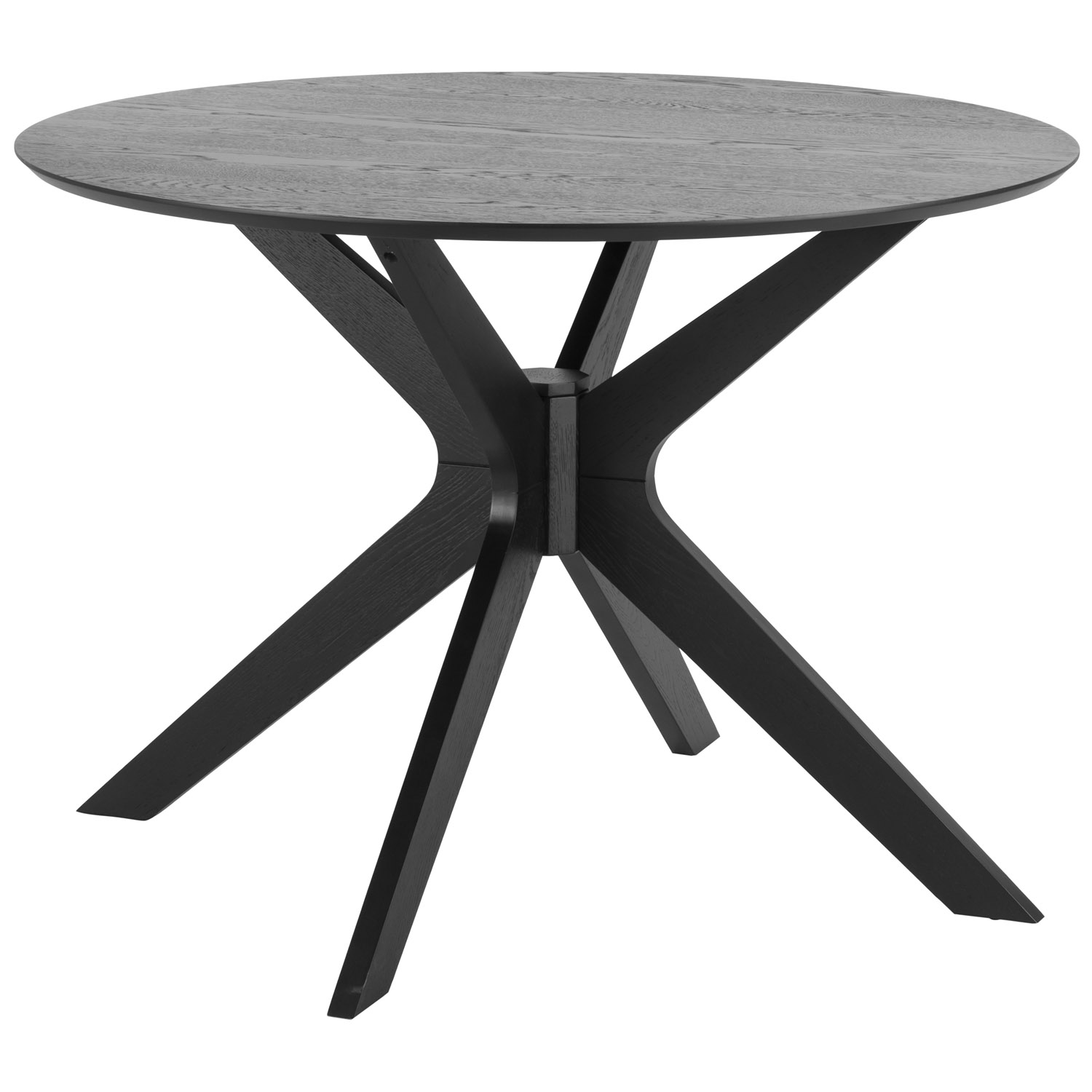 ACT NORDIC Duncan Matbord - Svart EkfanÃƒÂ©r och Björk (ÃƒËœ 105 cm)