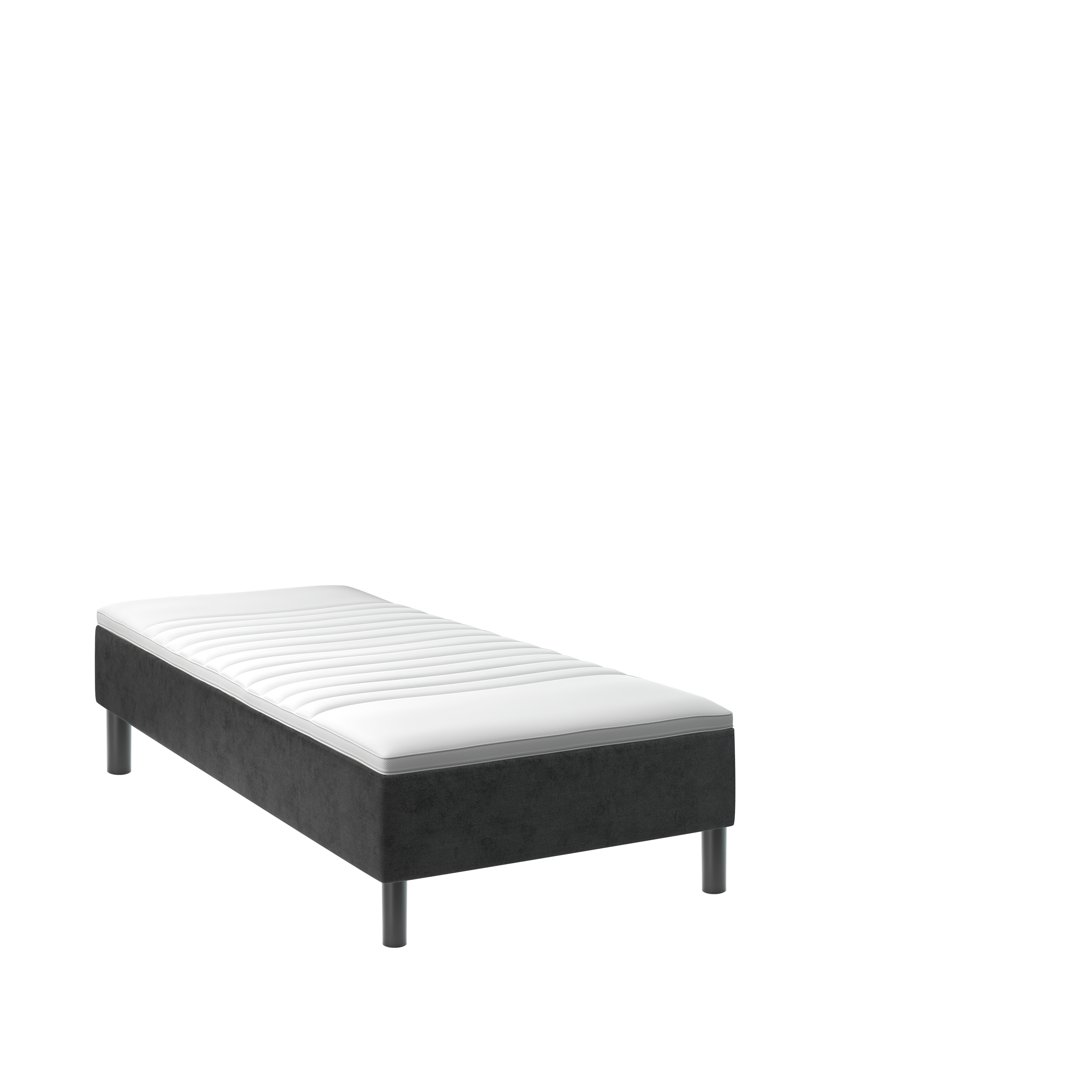 BOBOhome Tidur boxmadrass inkl. övermadrass (90x200), heltäckande - antracit