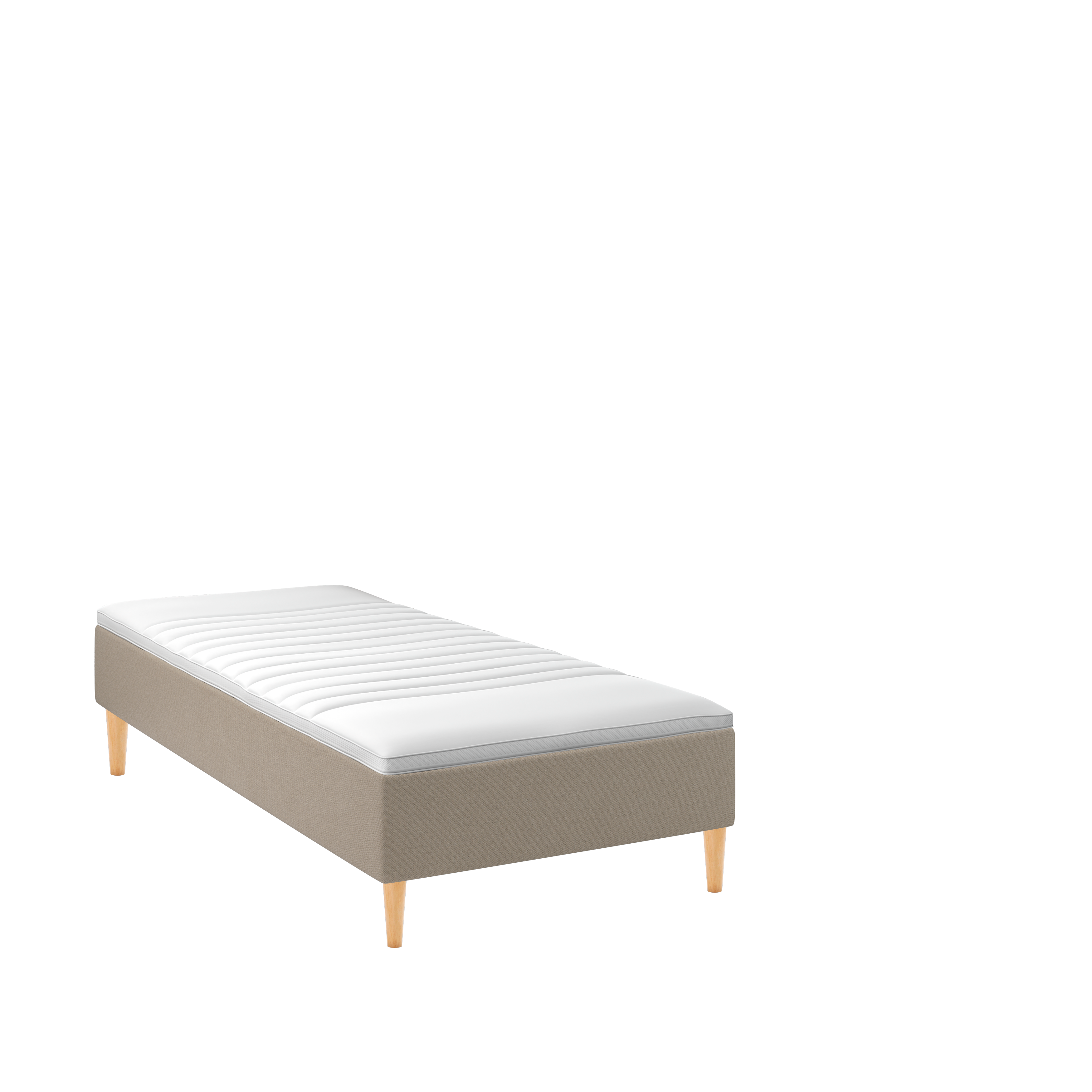 BOBOhome Tidur boxmadrass inkl. övermadrass (90x200), heltäckande - sandfärgad