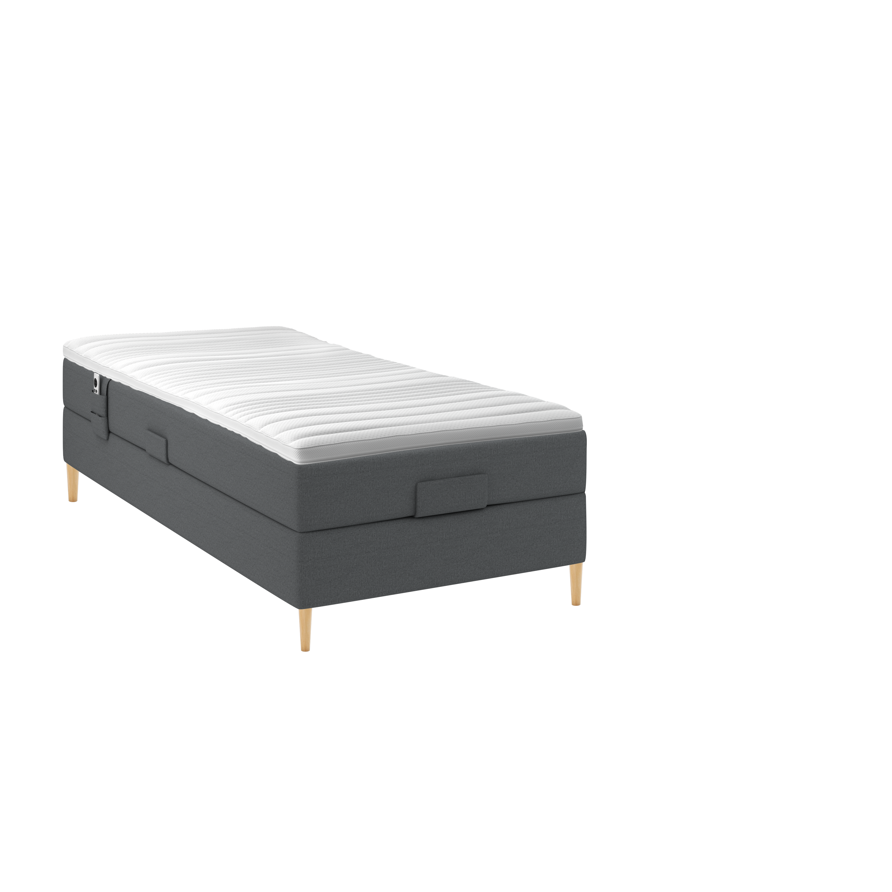 BOBOhome Tidur+ höjdsäng inkl. bäddmadrass, 90x200 - antracitgrå