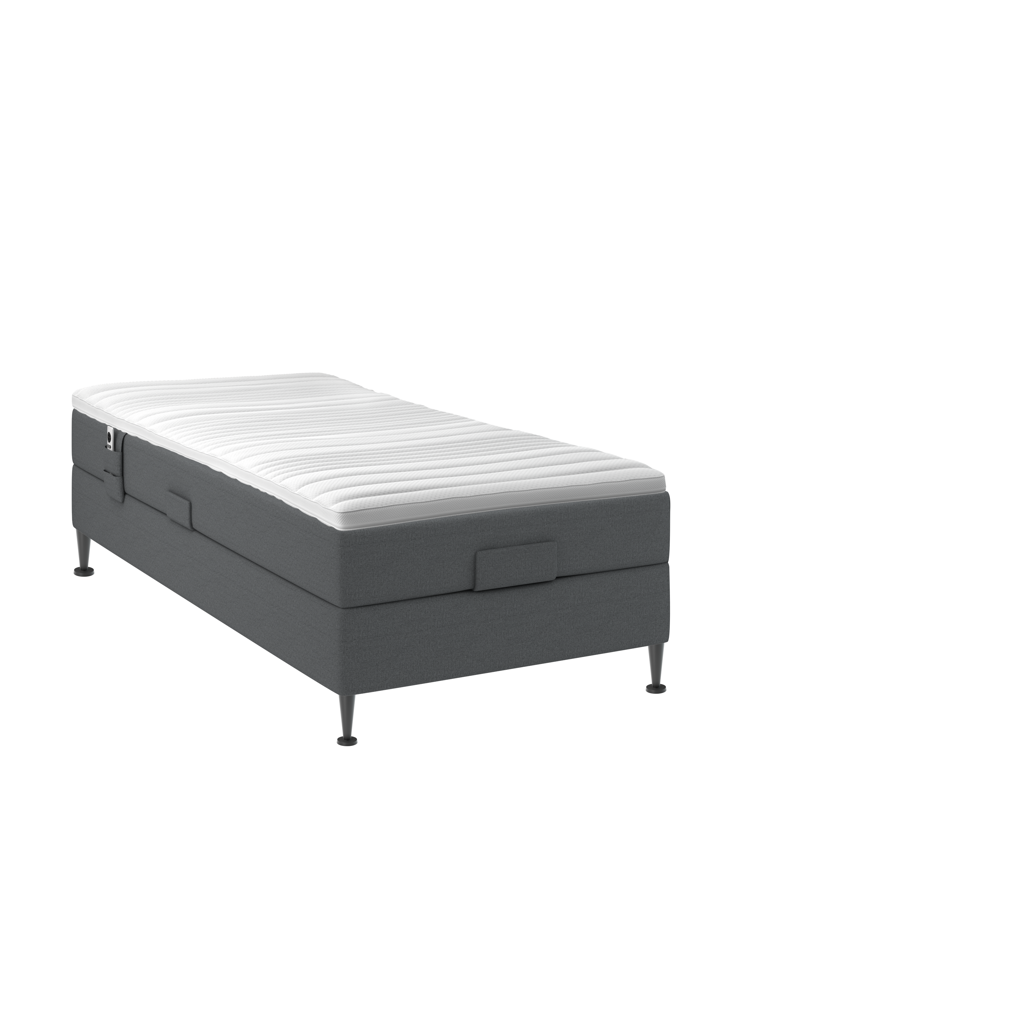 BOBOhome Tidur+ höjdsäng inkl. bäddmadrass, 90x200 - antracitgrå