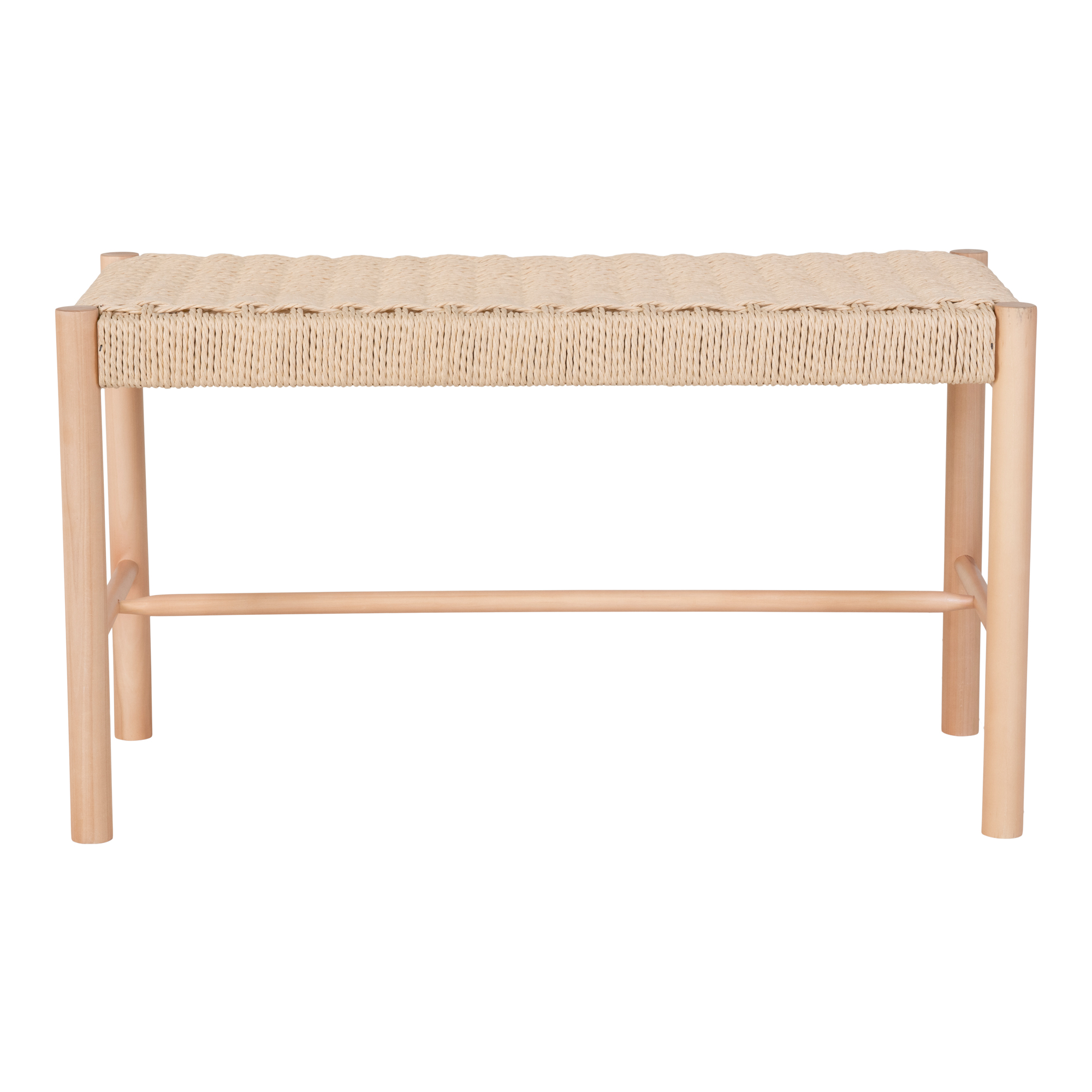 HOUSE NORDIC Abano bänk - flätat av naturligt papper och naturligt poppelträ (35x80)