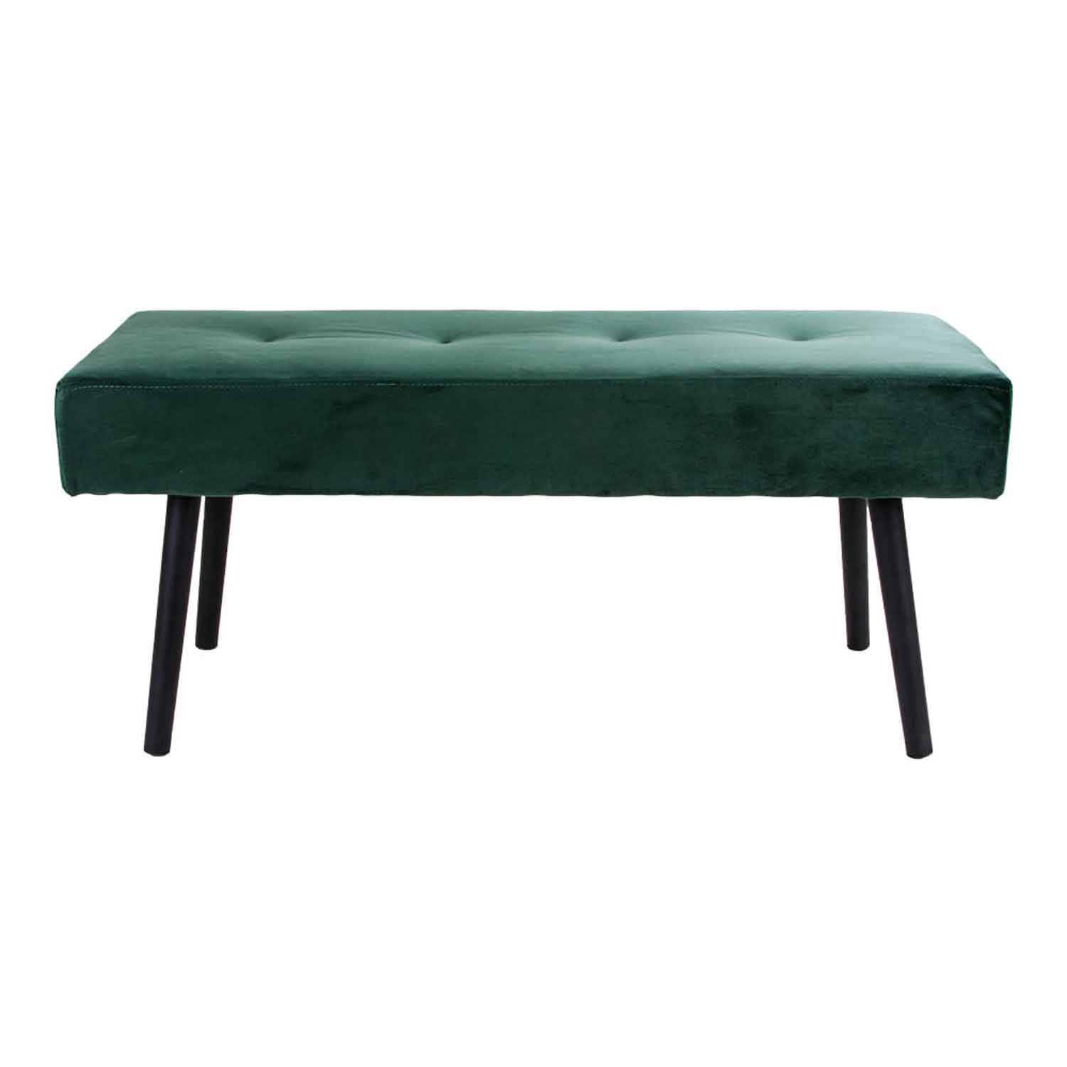 HOUSE NORDIC Skiby bänk - grön velour / svart metall