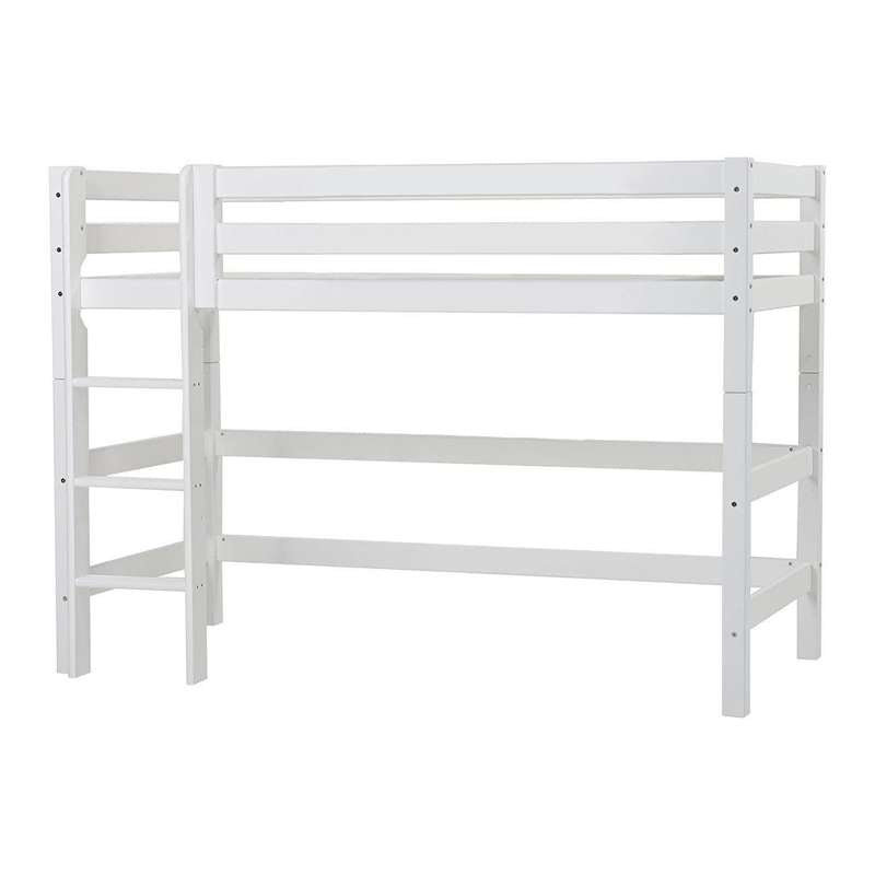 Hoppekids ECO Luxury Mellanhög säng 90x200 cm - Flexibel inläggsbotten - Vit