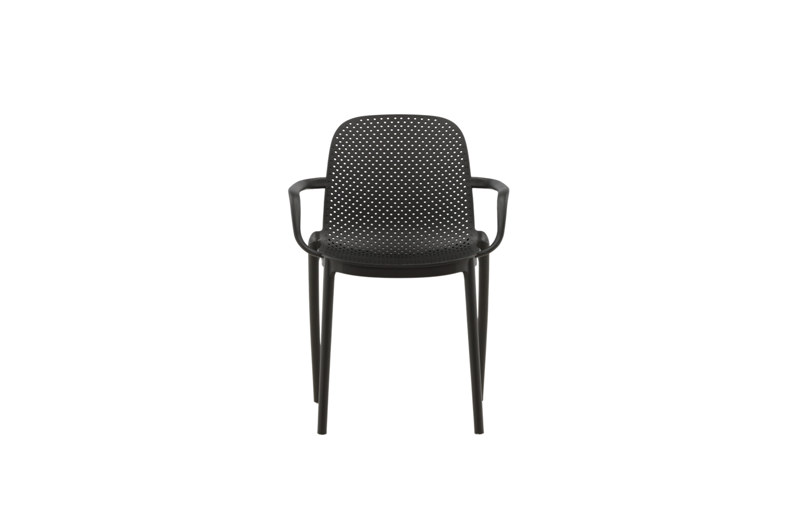 VENTURE DESIGN Baltimore matbordsstol, m. armstöd - svart plast