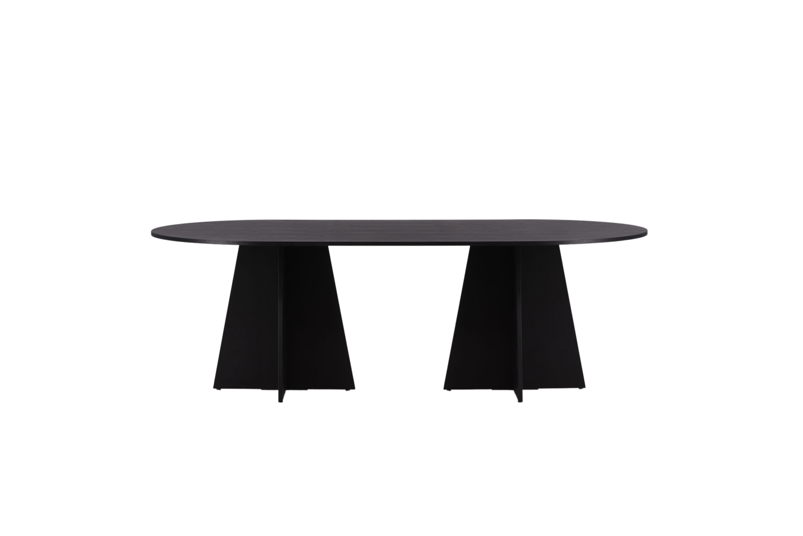 VENTURE DESIGN Bootcut matbord, ovalt - svart faner (230x115)