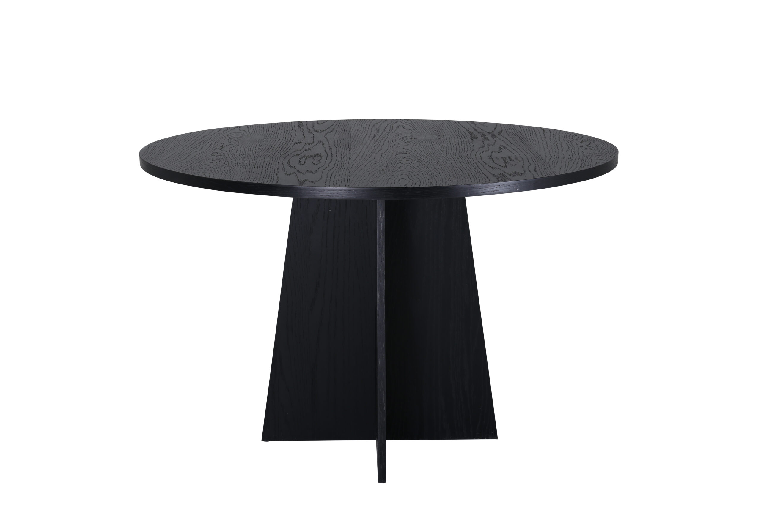 VENTURE DESIGN Bootcut matbord, runt - svart faner (Ø110)