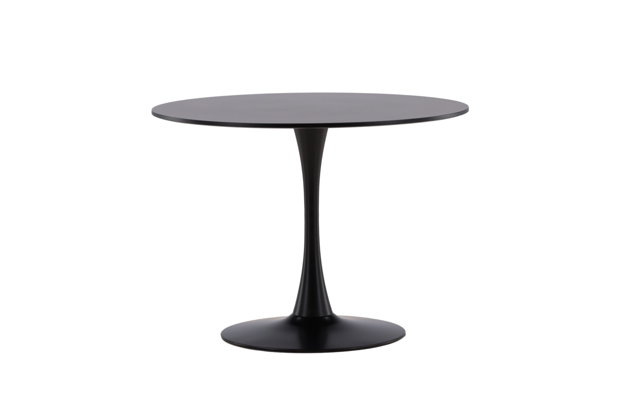 VENTURE DESIGN Glade matbord, runt - svart MDF och svart stål (Ø100)