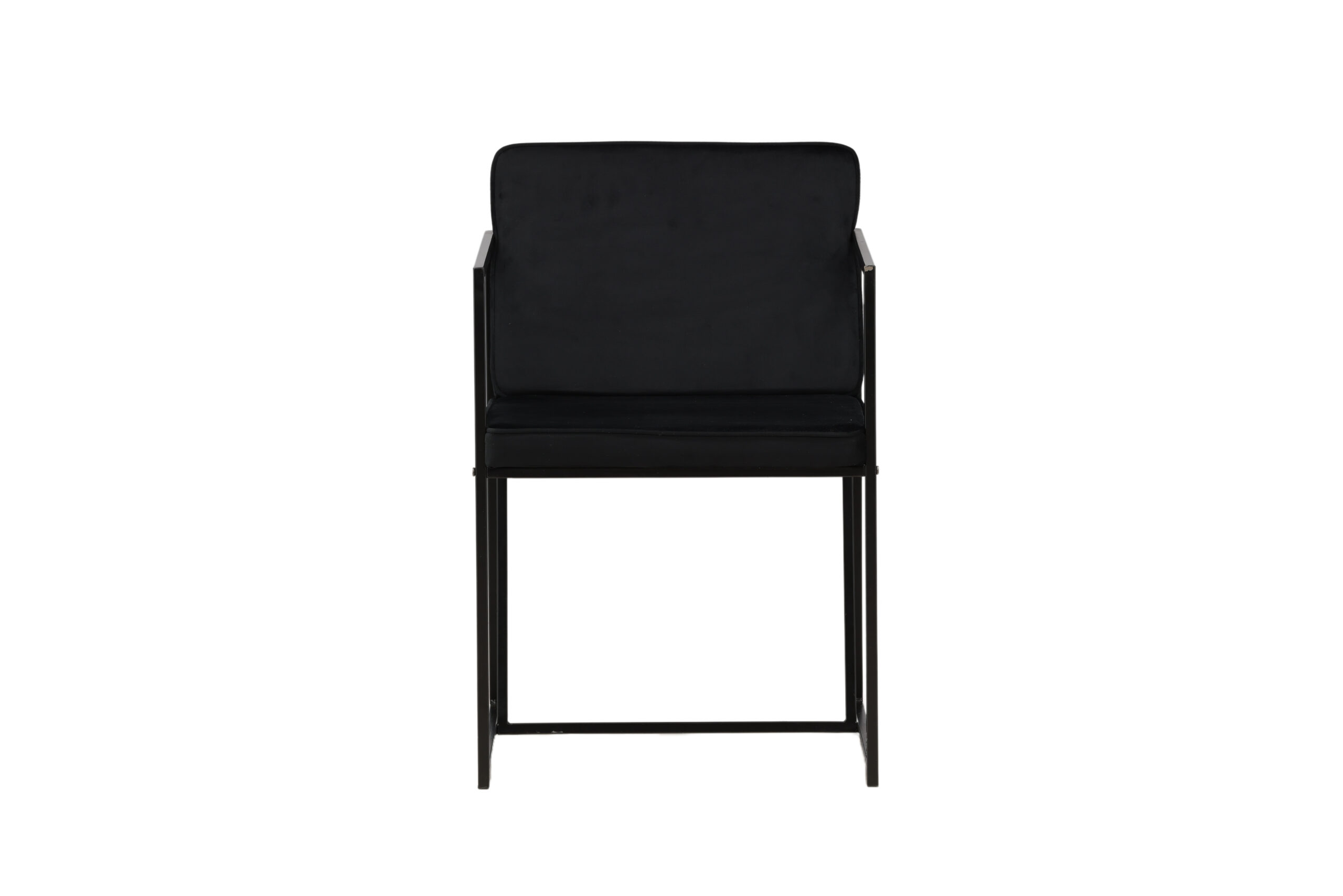 VENTURE DESIGN Richmond matbordsstol, med armstöd - svart sammet och svart stål