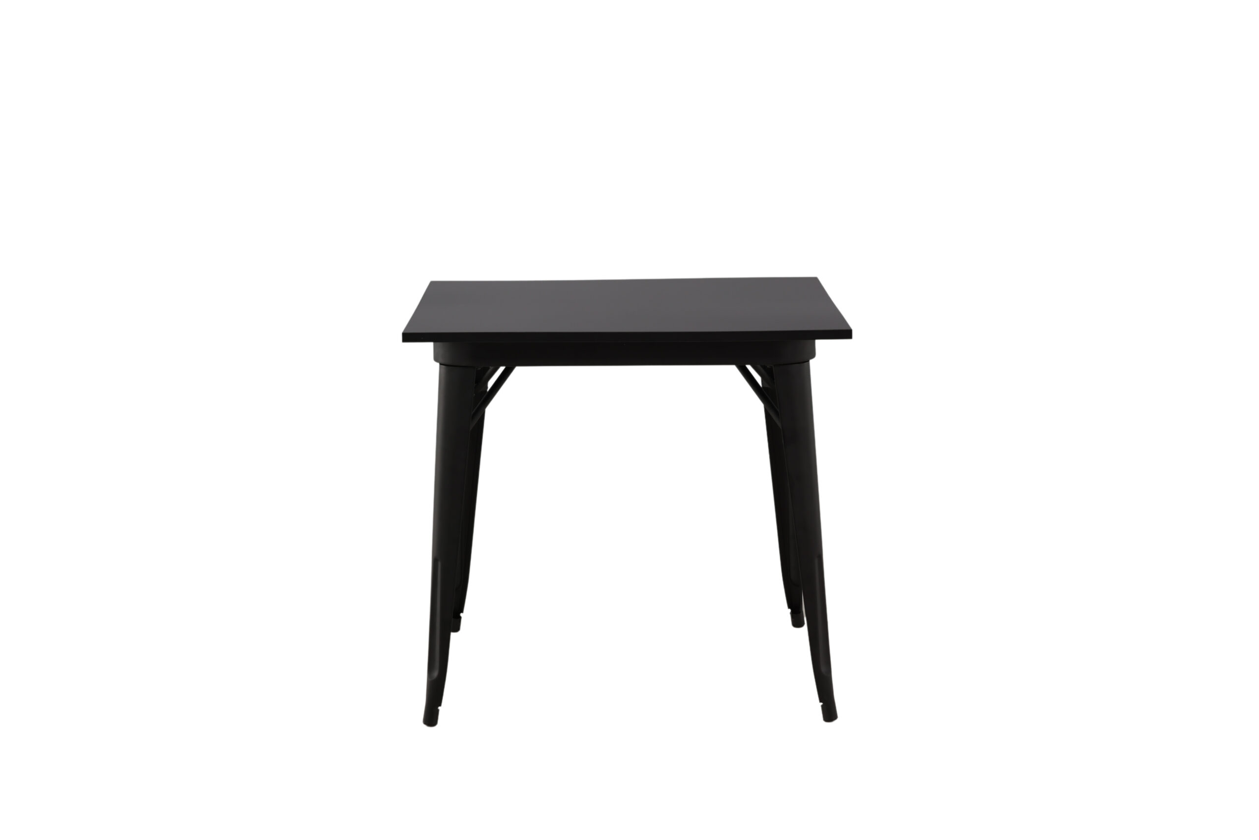 VENTURE DESIGN Tempe matbord, fyrkantigt - svart MDF och svart stål (80x80)