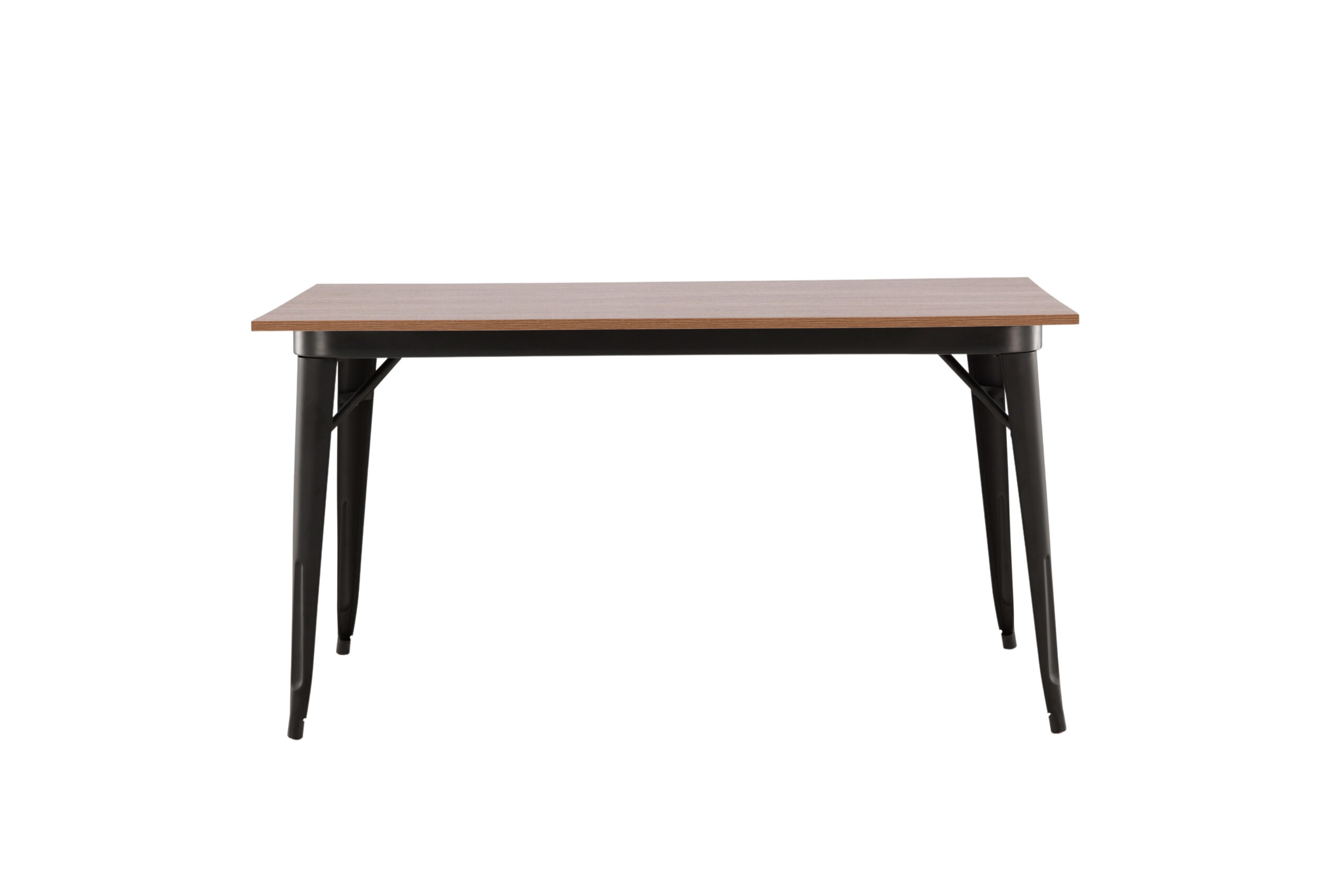 VENTURE DESIGN Tempe matbord, rektangulärt - valnöt MDF och svart stål (140x80)