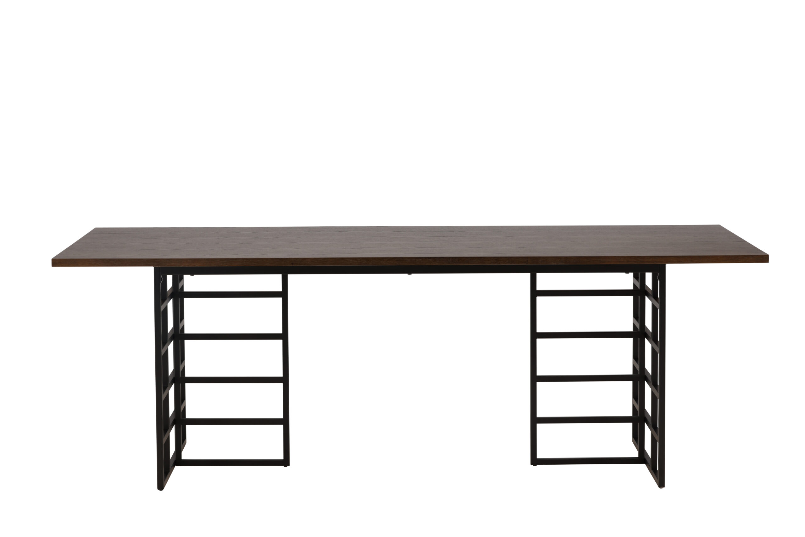 VENTURE DESIGN Ystad matbord, rektangulärt - mocka ekfanér och svart aluminium (220x100)